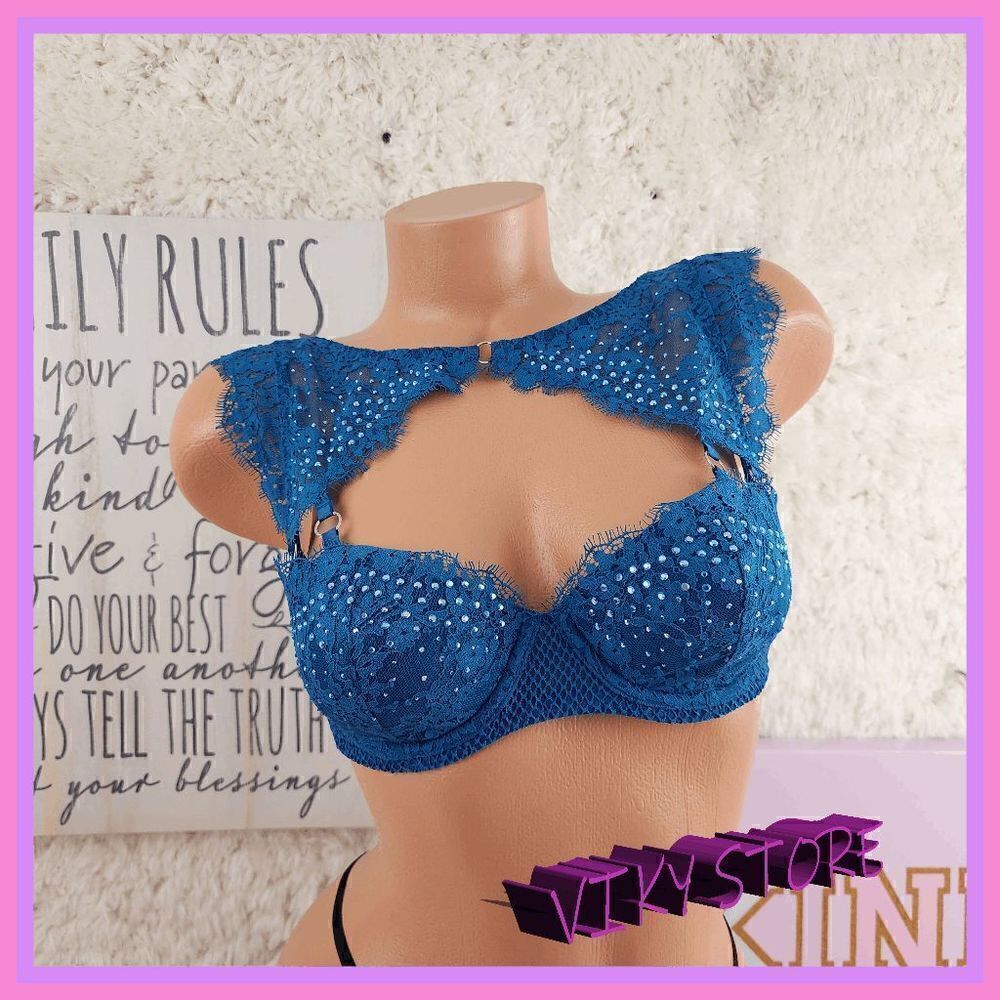 NWT Victoria's Secret Very Sexy Sapphire Crystal Bra 34C: Glamour Unleashed NWT